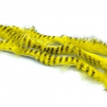 hareline magnum rabbit strips black barred yellow large