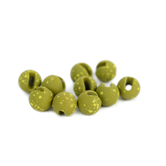 Mottled Tactical slotted tungsten beads - 5,5mm