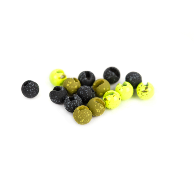 Mottled Tactical slotted tungsten beads - 4,5mm
